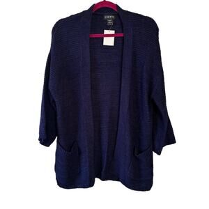 Ceny Navy Blue Knit Open Front Cardigan Size Medium NWT